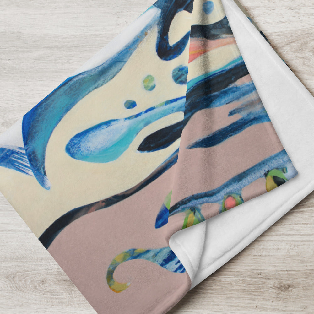 Dove, Blue Throw Blanket