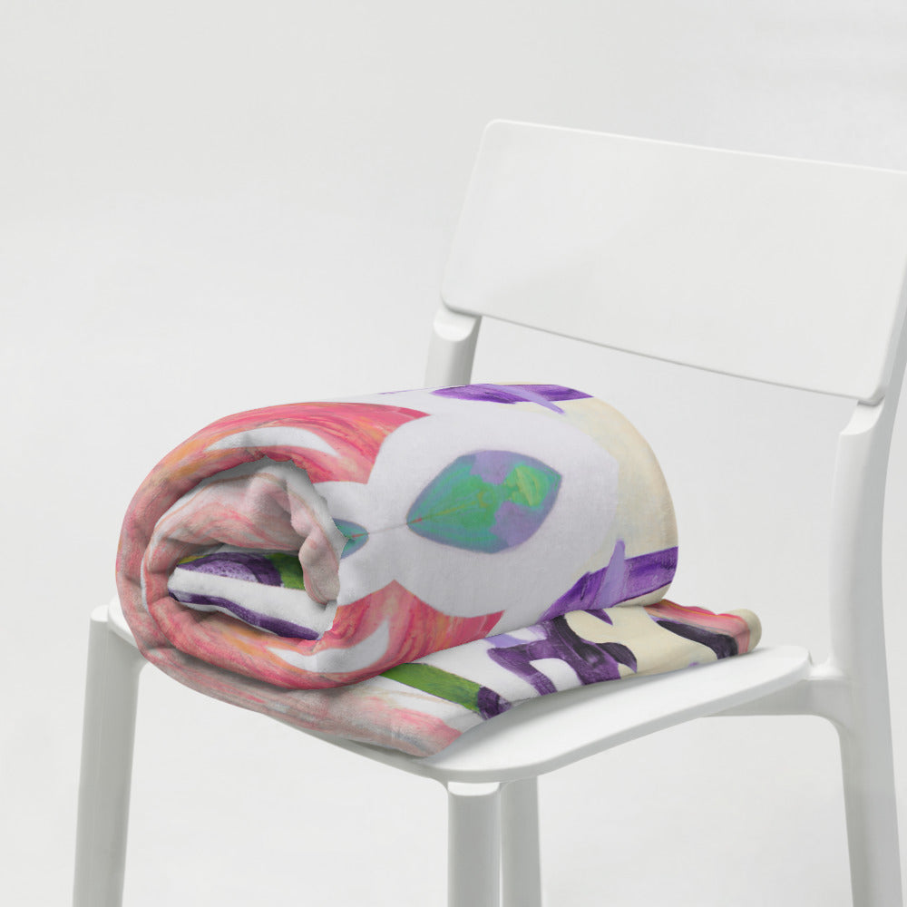 Dove, Purple Throw Blanket