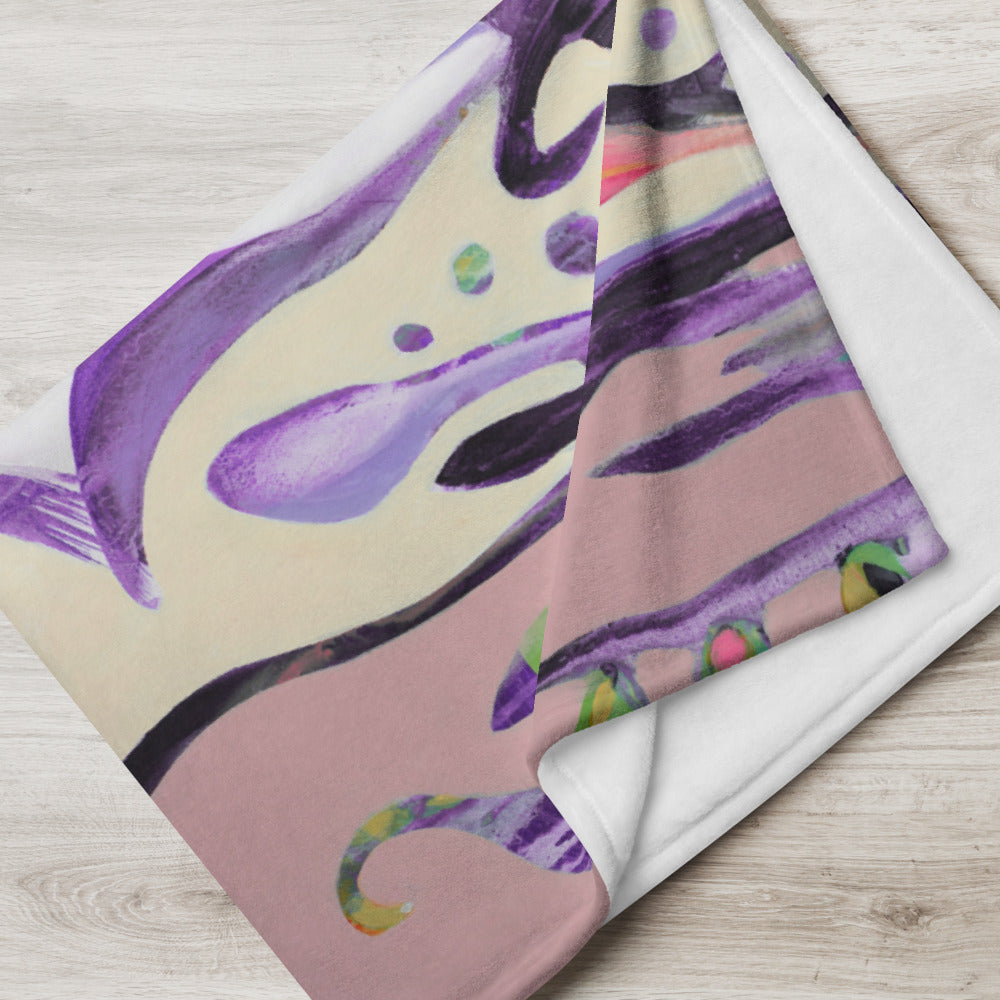 Dove, Purple Throw Blanket