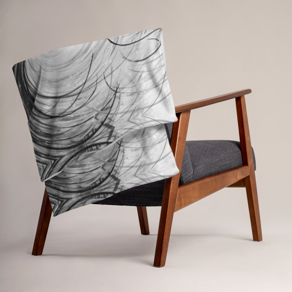 Empty Nest, Black Throw Blanket