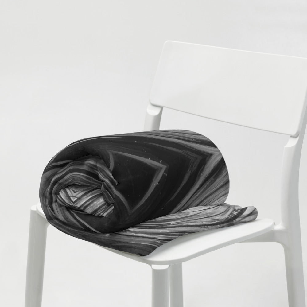 Empty Nest, Black Throw Blanket