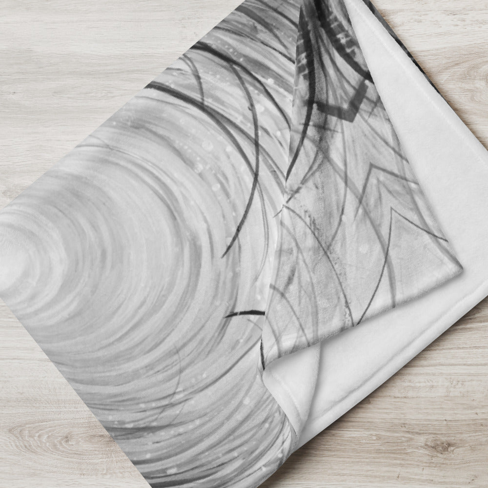 Empty Nest, Black Throw Blanket