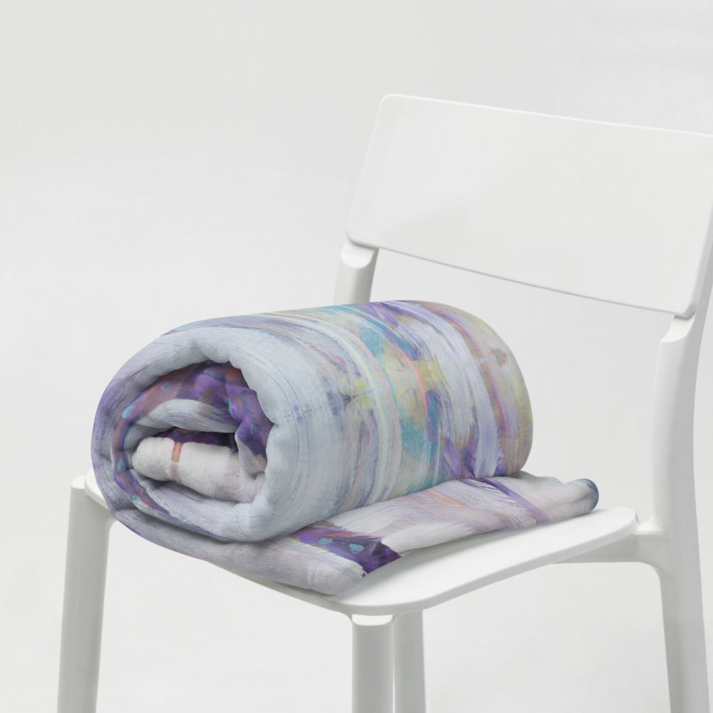 Abstract Art, Purple Throw Blanket
