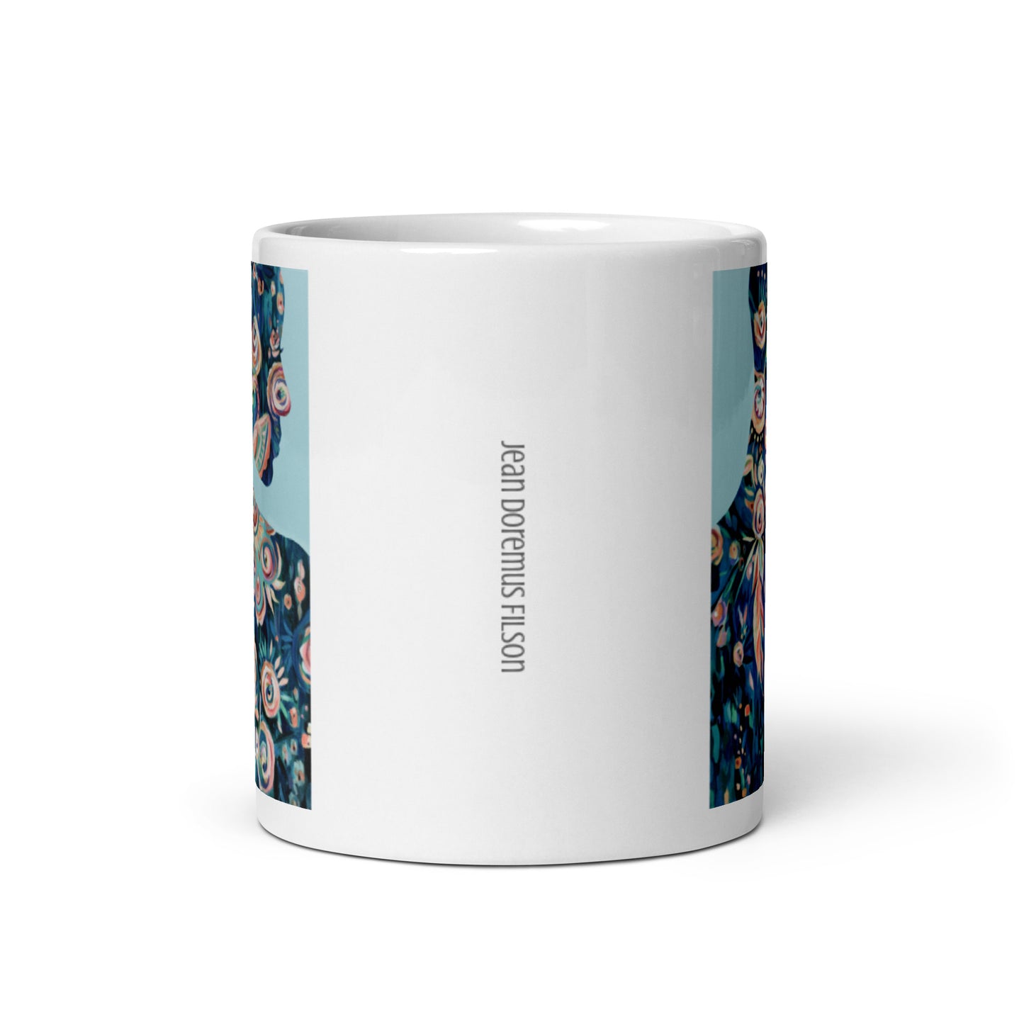 Boho Mama, White glossy mug