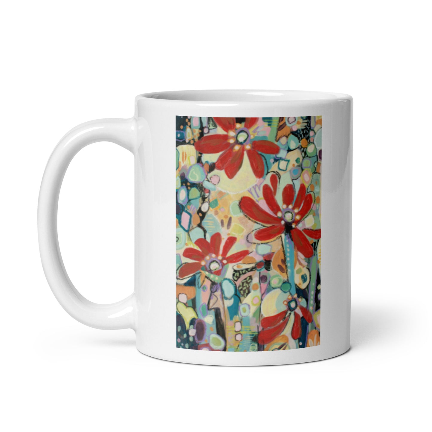 Reckless Succulent, White glossy mug