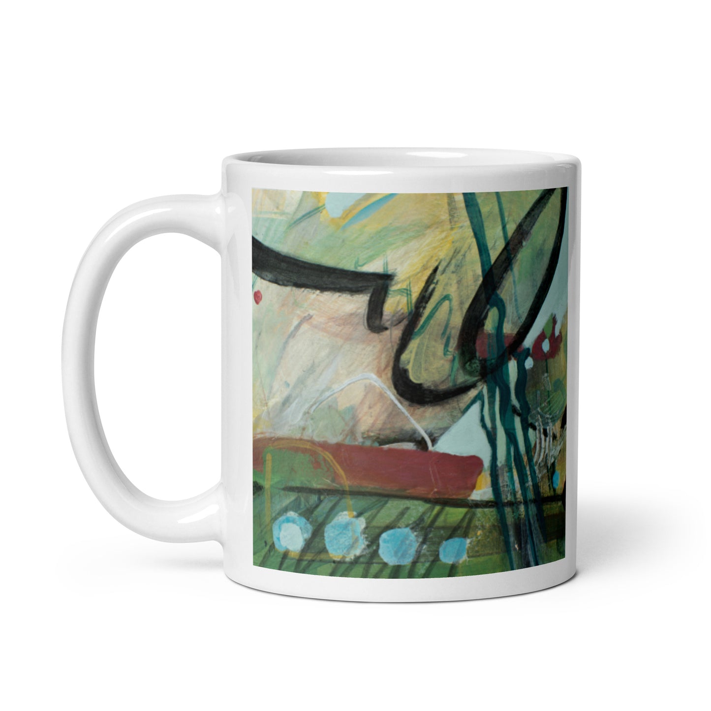Stop the Battle, White glossy mug