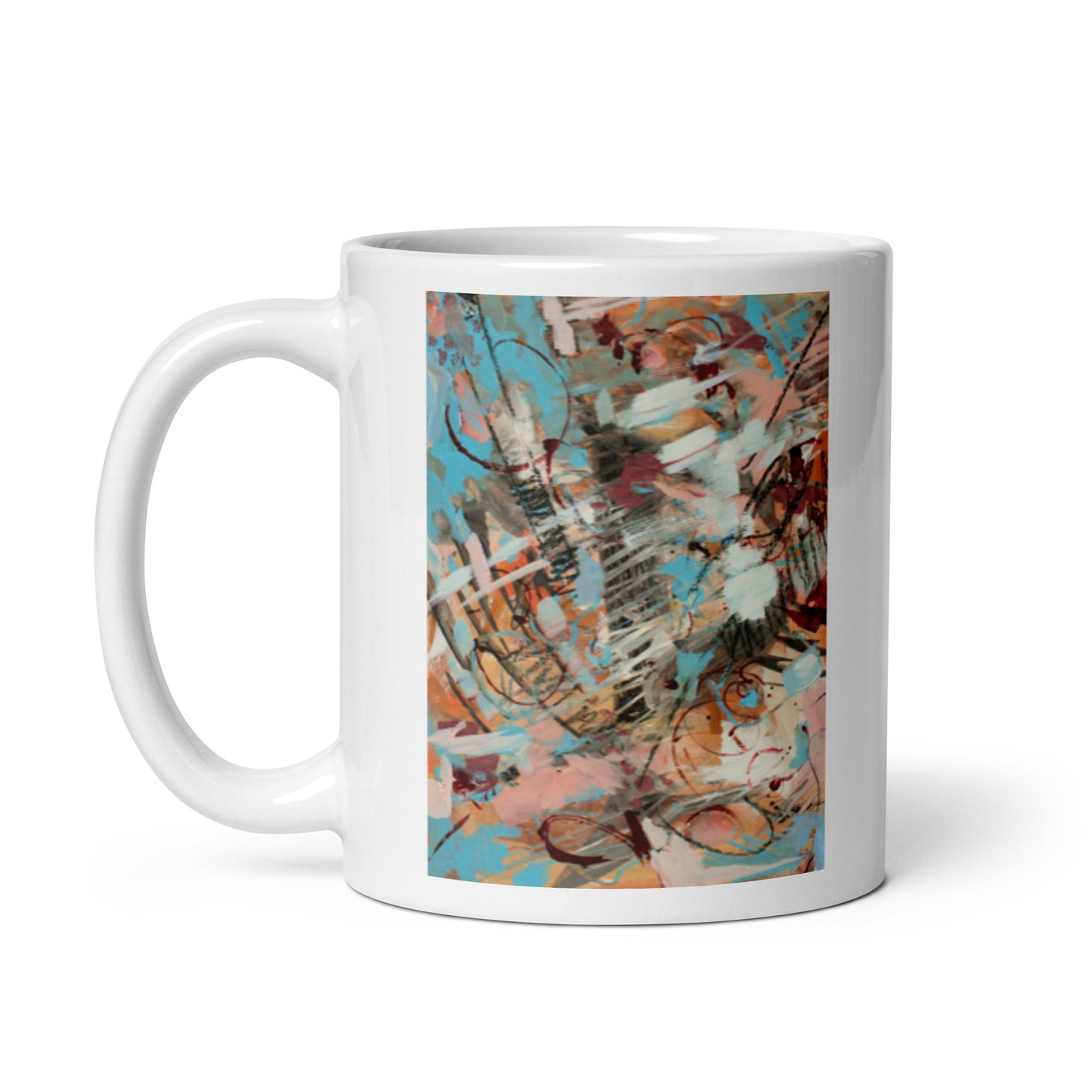Twisted, White glossy mug