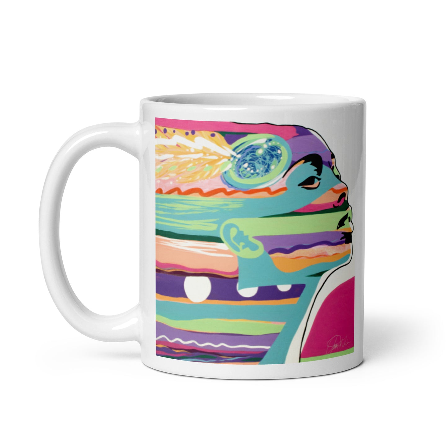 Free Spirit, White glossy mug