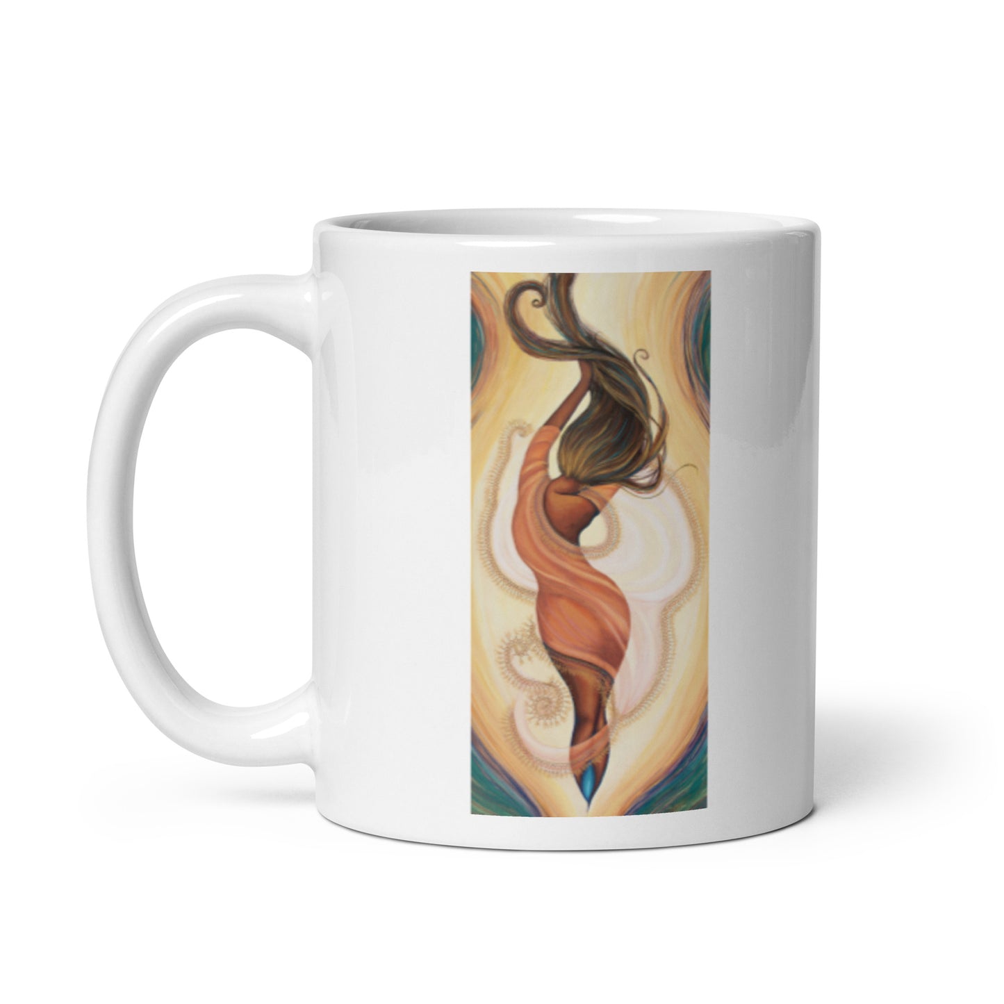 Light you up, White glossy mug