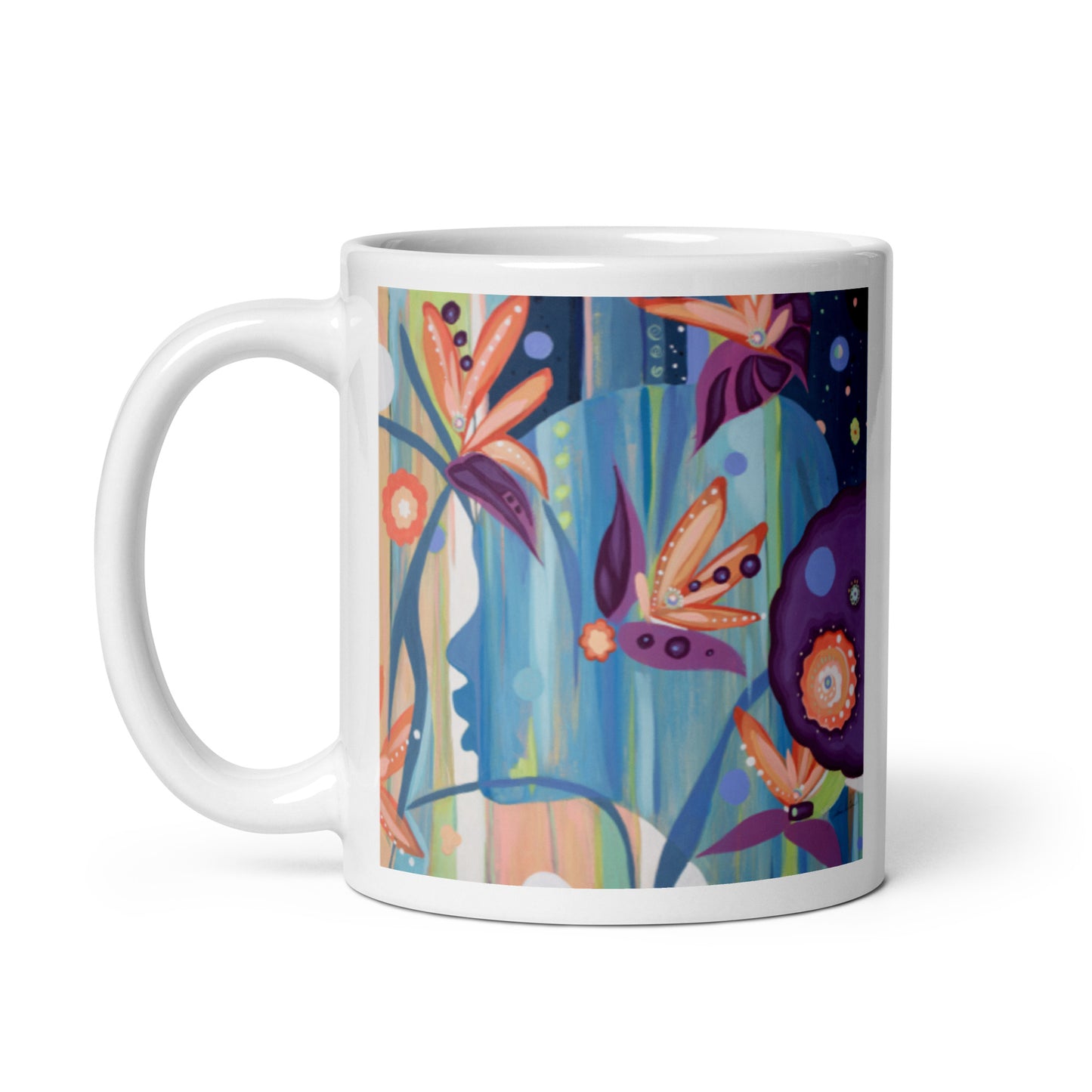 The Introvert, White glossy mug