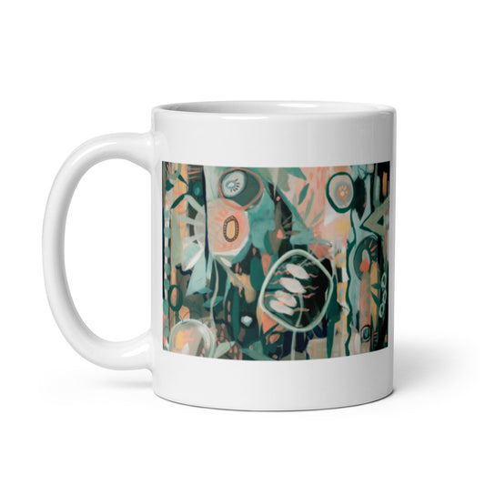 In Lieu of Flowers, 2-3 White glossy mug