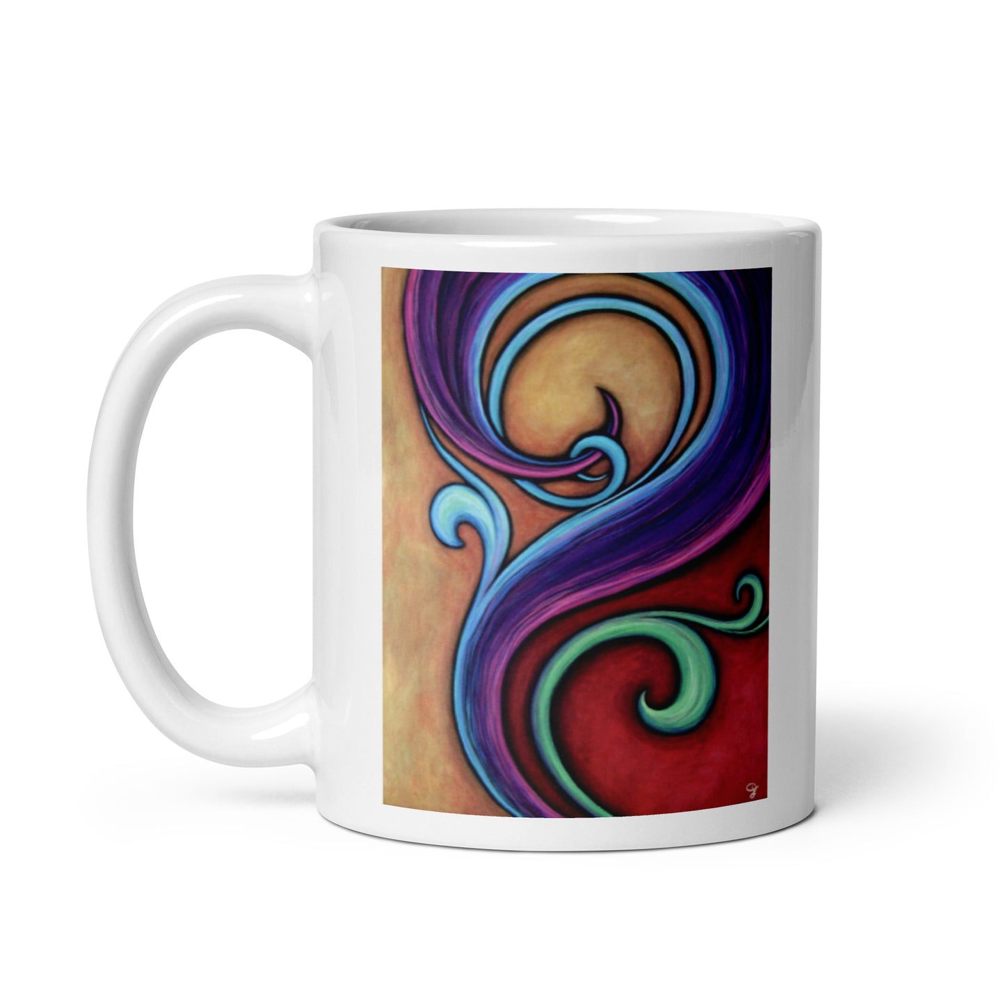 Gold to me, White glossy mug