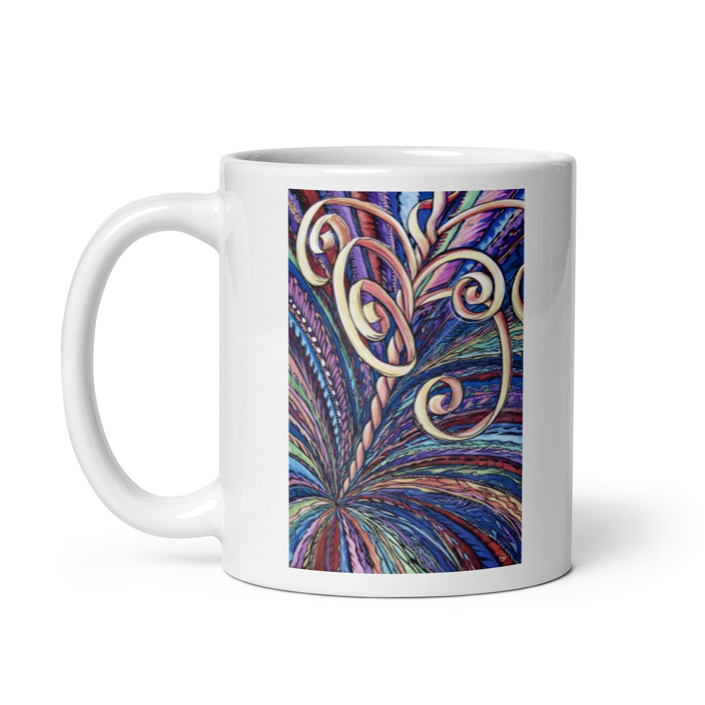 Shine, White glossy mug