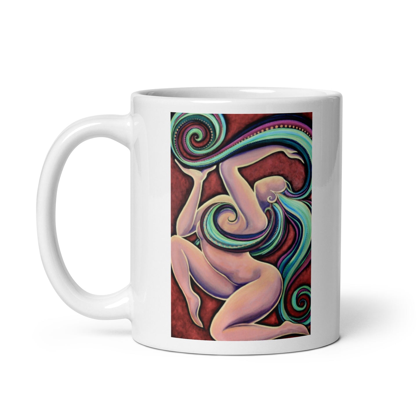 Finding Bella, White glossy mug