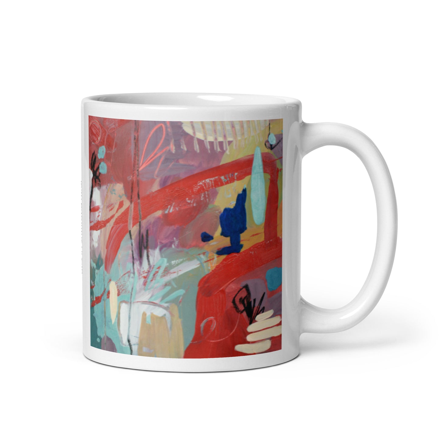 Red Dog, White glossy mug