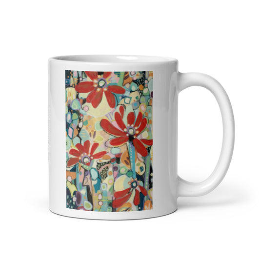 Reckless Succulent, White glossy mug