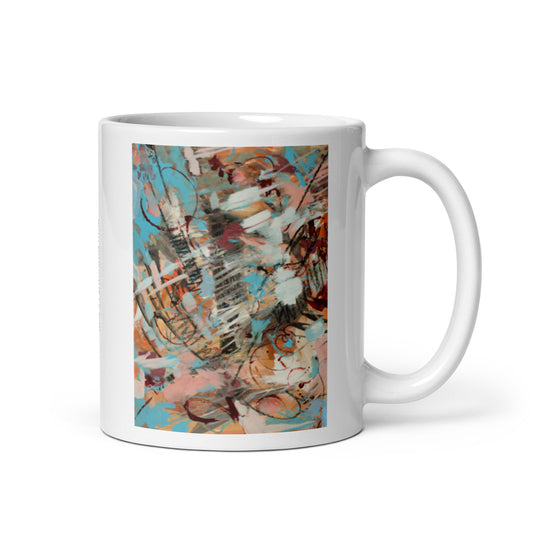 Twisted, White glossy mug