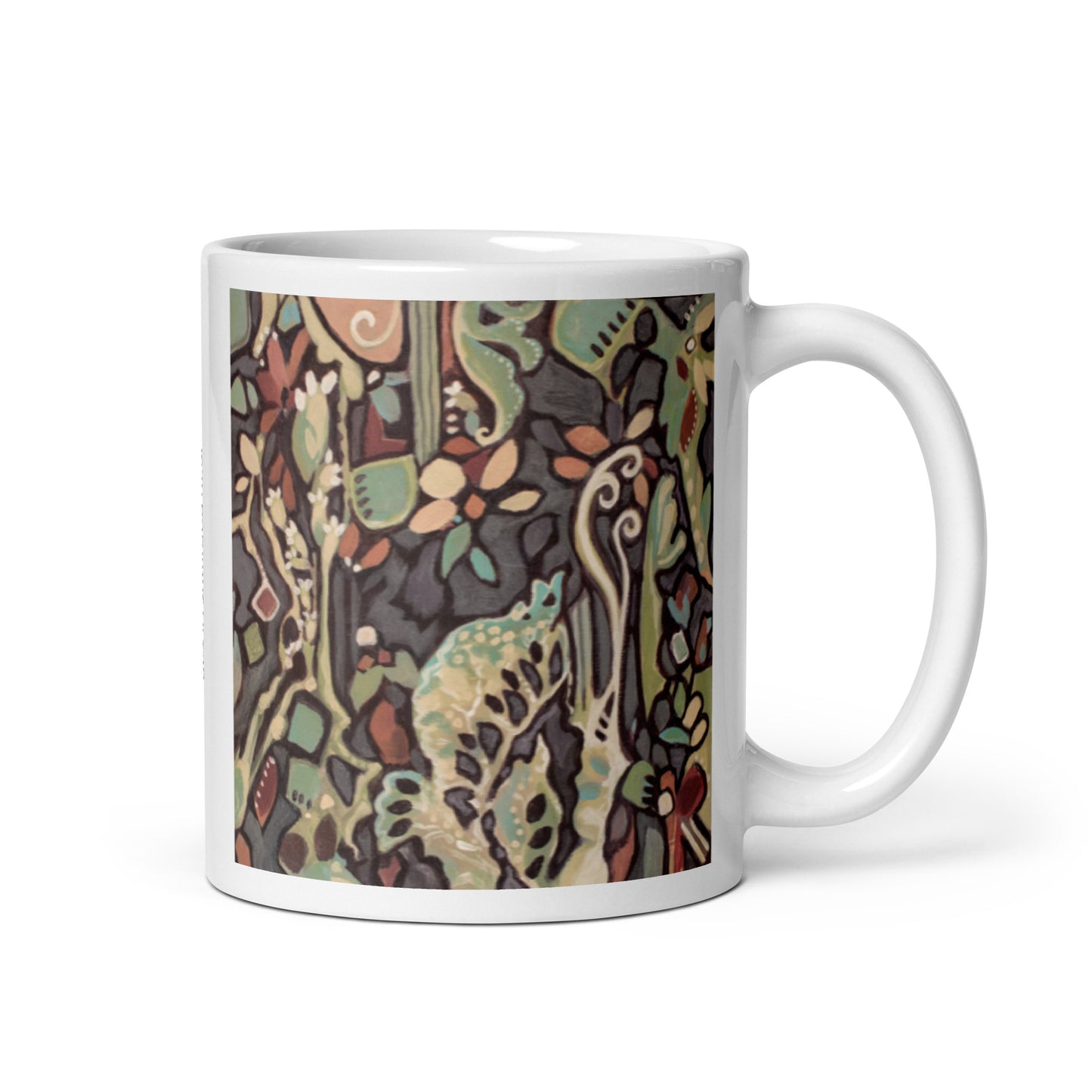 Wild Floret, White glossy mug