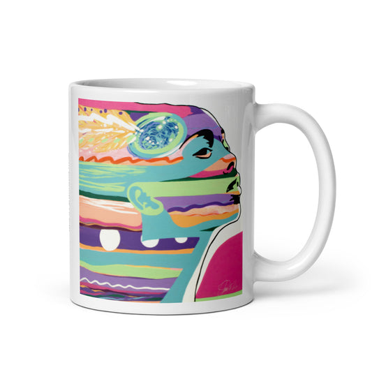 Free Spirit, White glossy mug