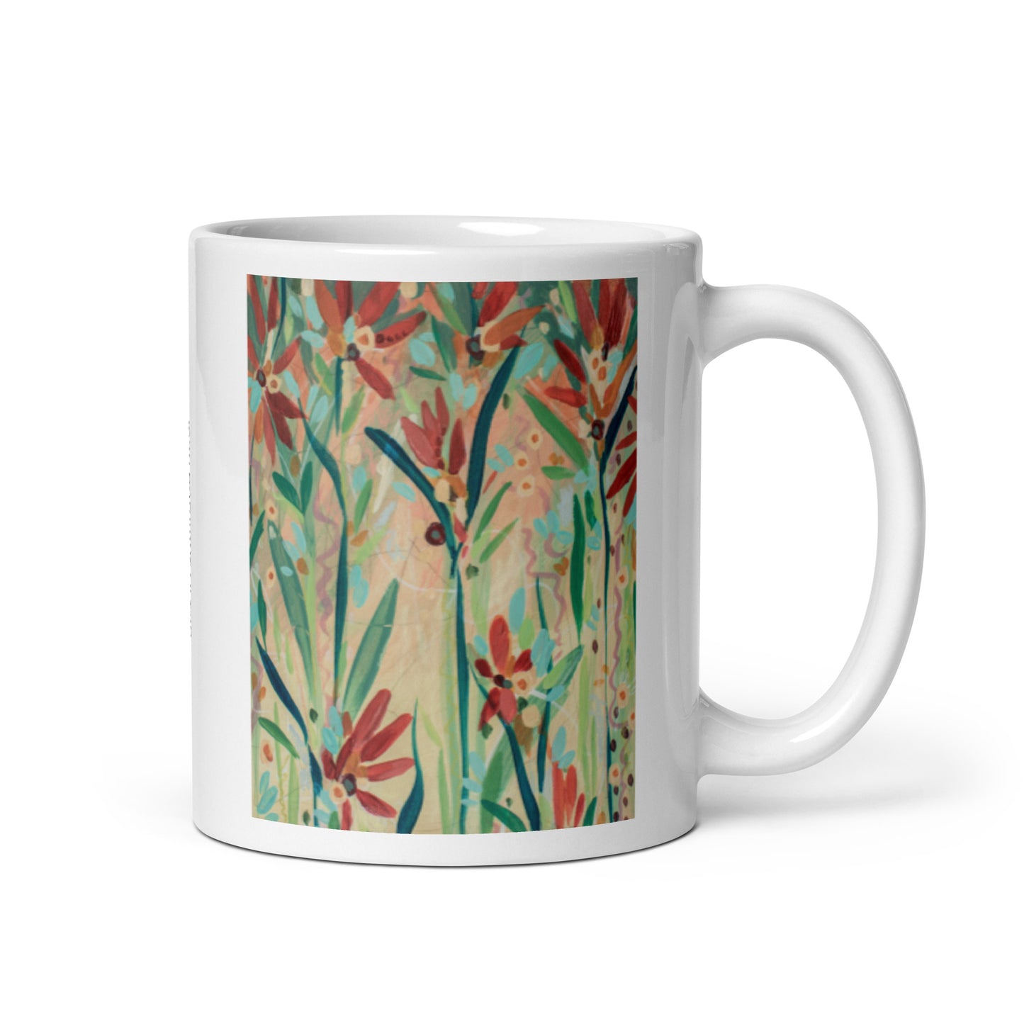 Footsteps in the Distance, 2-3 White glossy mug