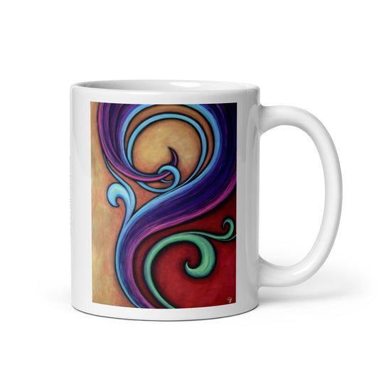 Gold to me, White glossy mug