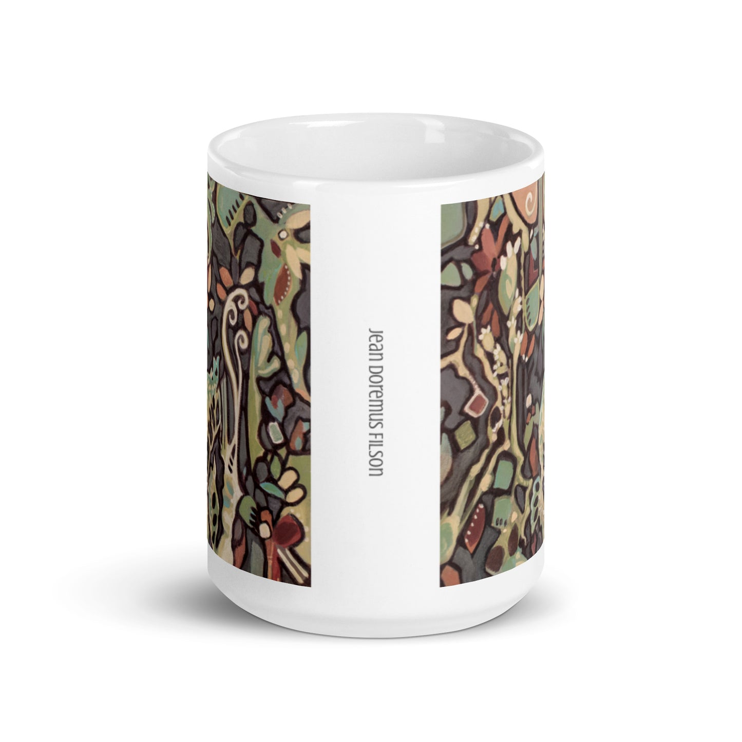 Wild Floret, White glossy mug