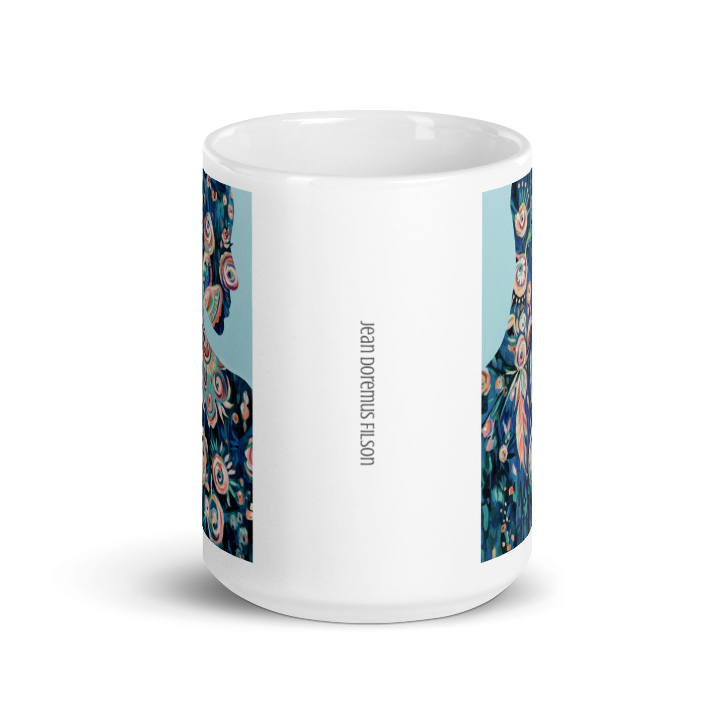 Boho Mama, White glossy mug