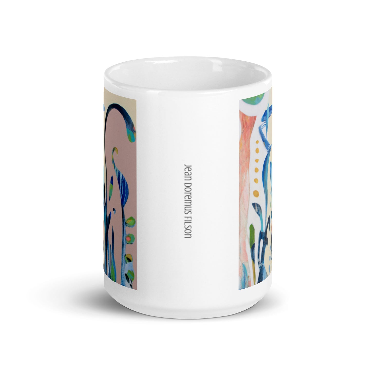 Dove, White glossy mug