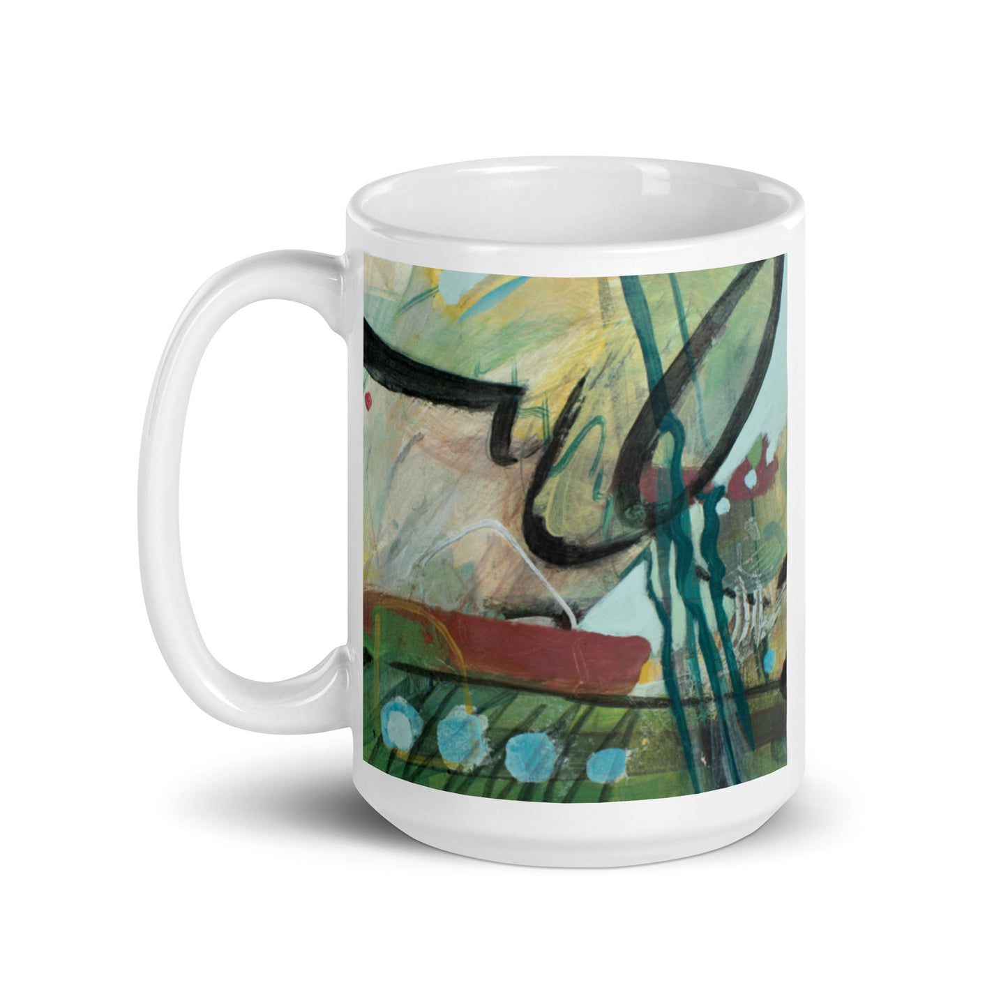 Stop the Battle, White glossy mug