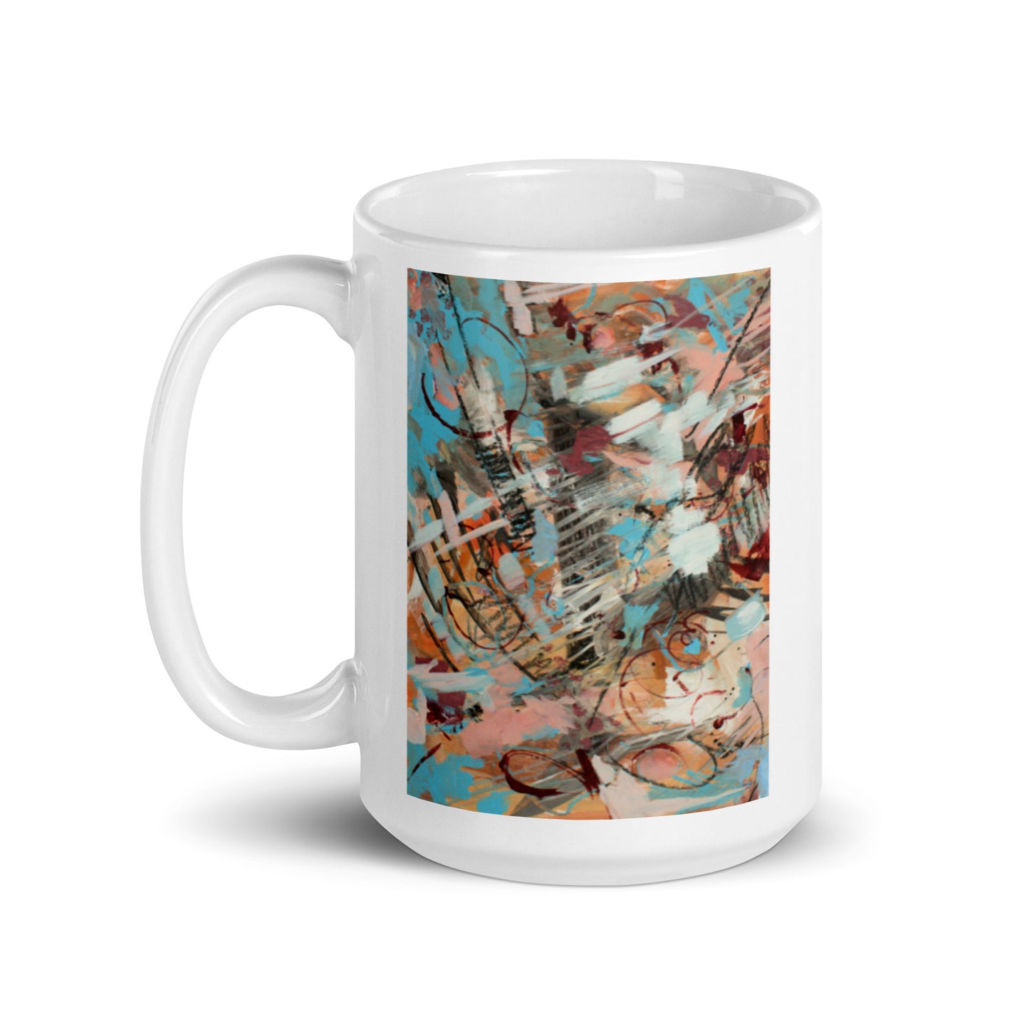 Twisted, White glossy mug