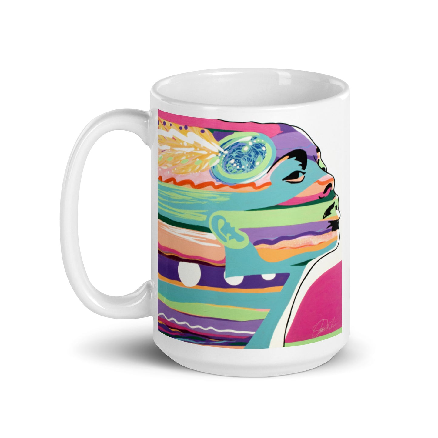 Free Spirit, White glossy mug
