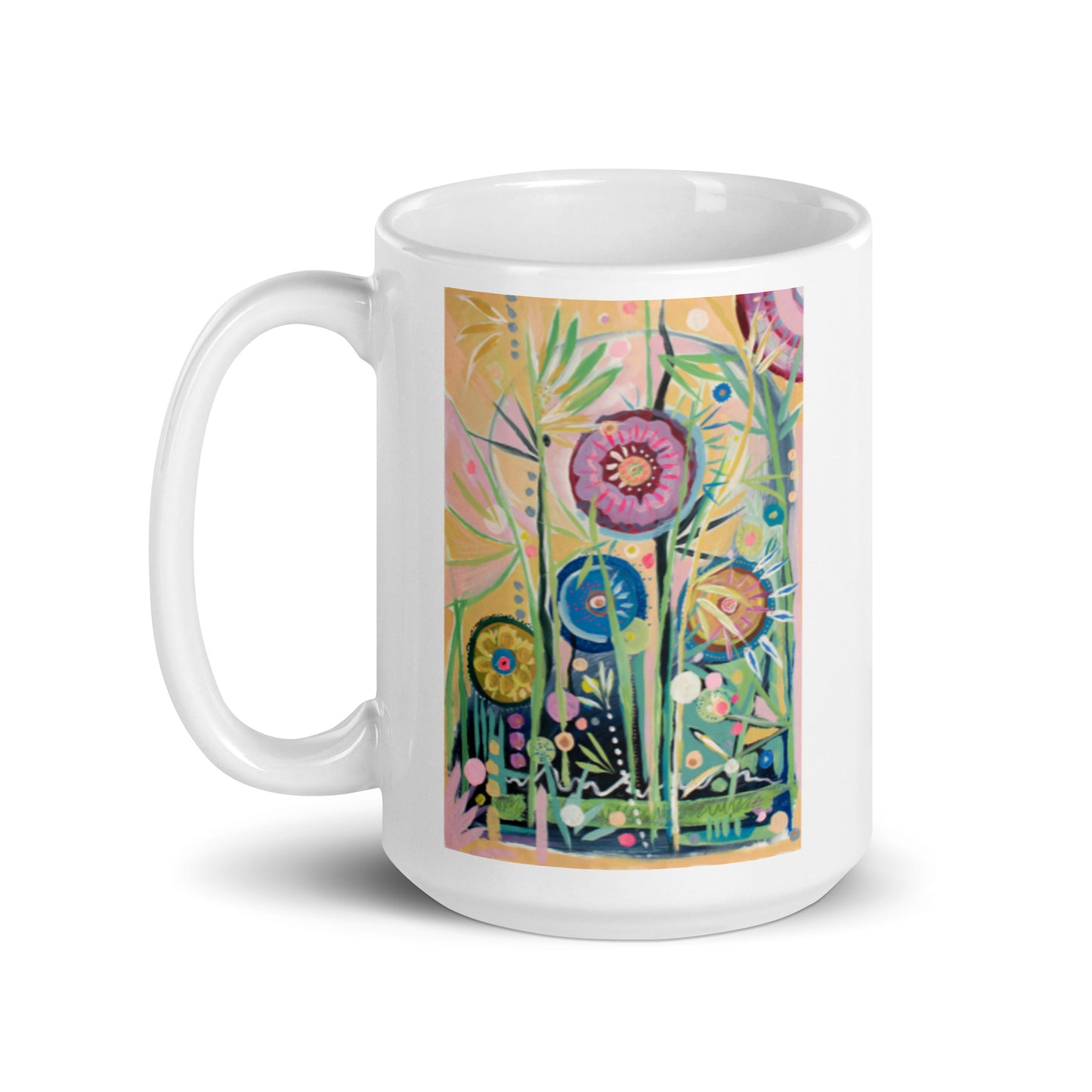 Efflorescence, White glossy mug