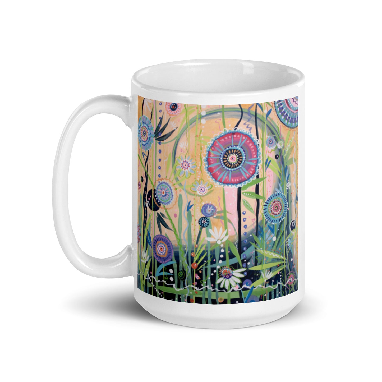 Song of Spring, White glossy mug