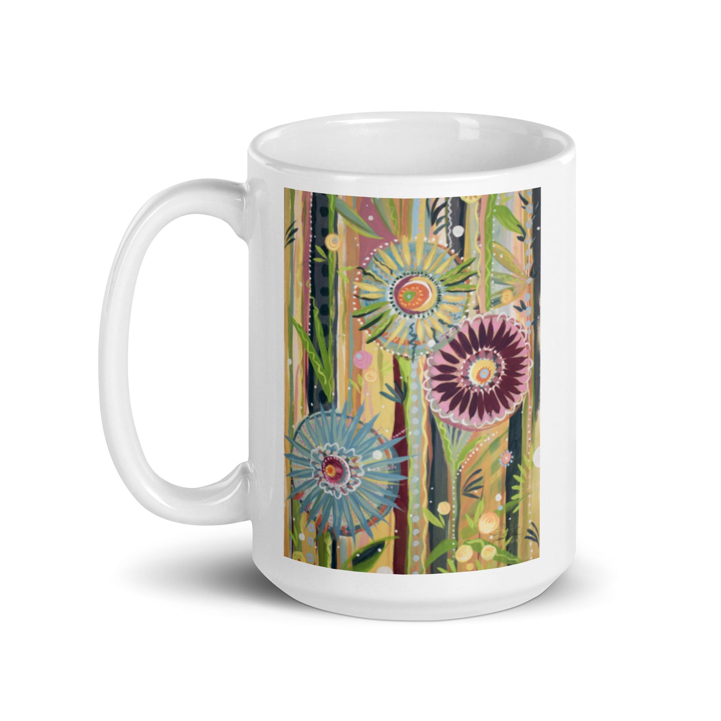 Bling, White glossy mug