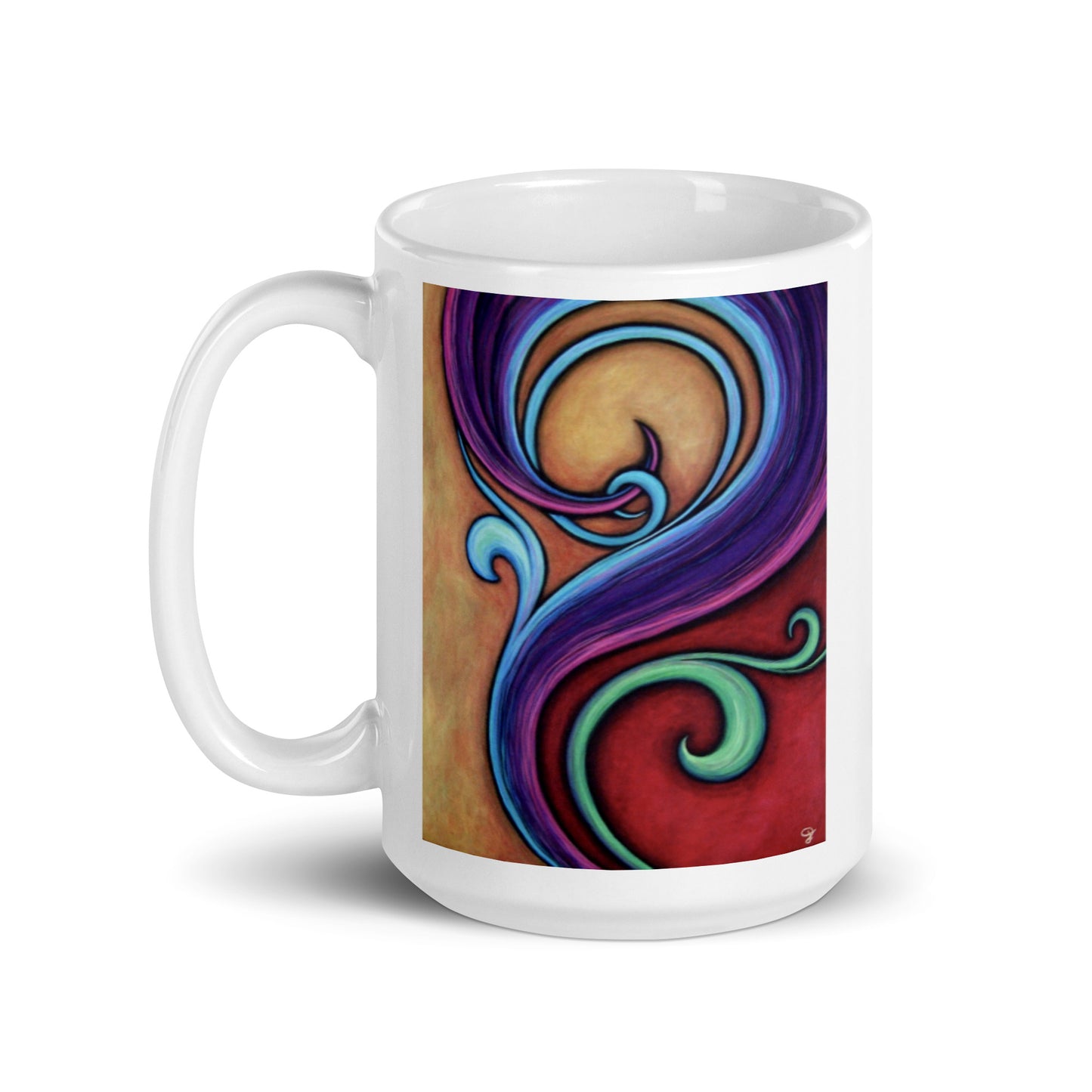 Gold to me, White glossy mug