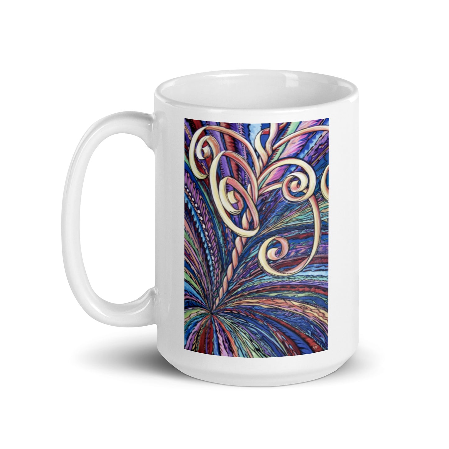 Shine, White glossy mug