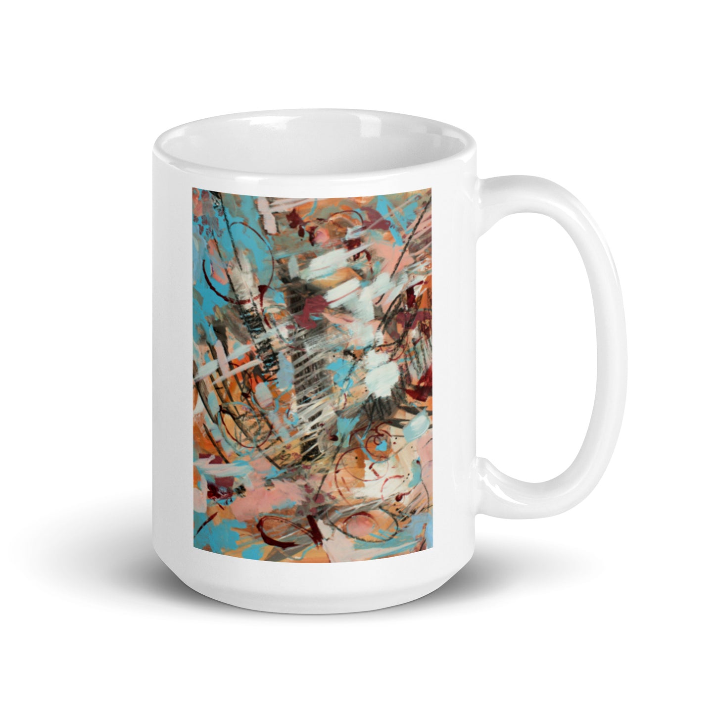Twisted, White glossy mug