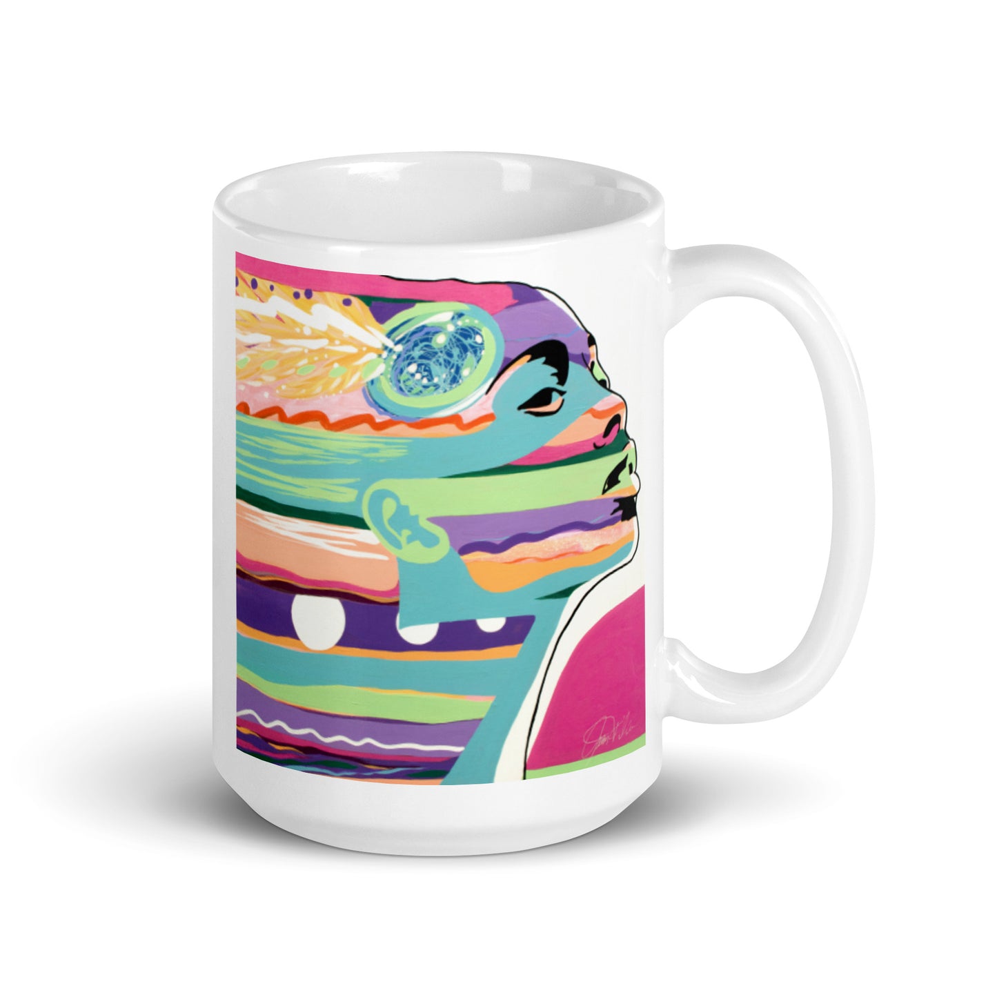 Free Spirit, White glossy mug