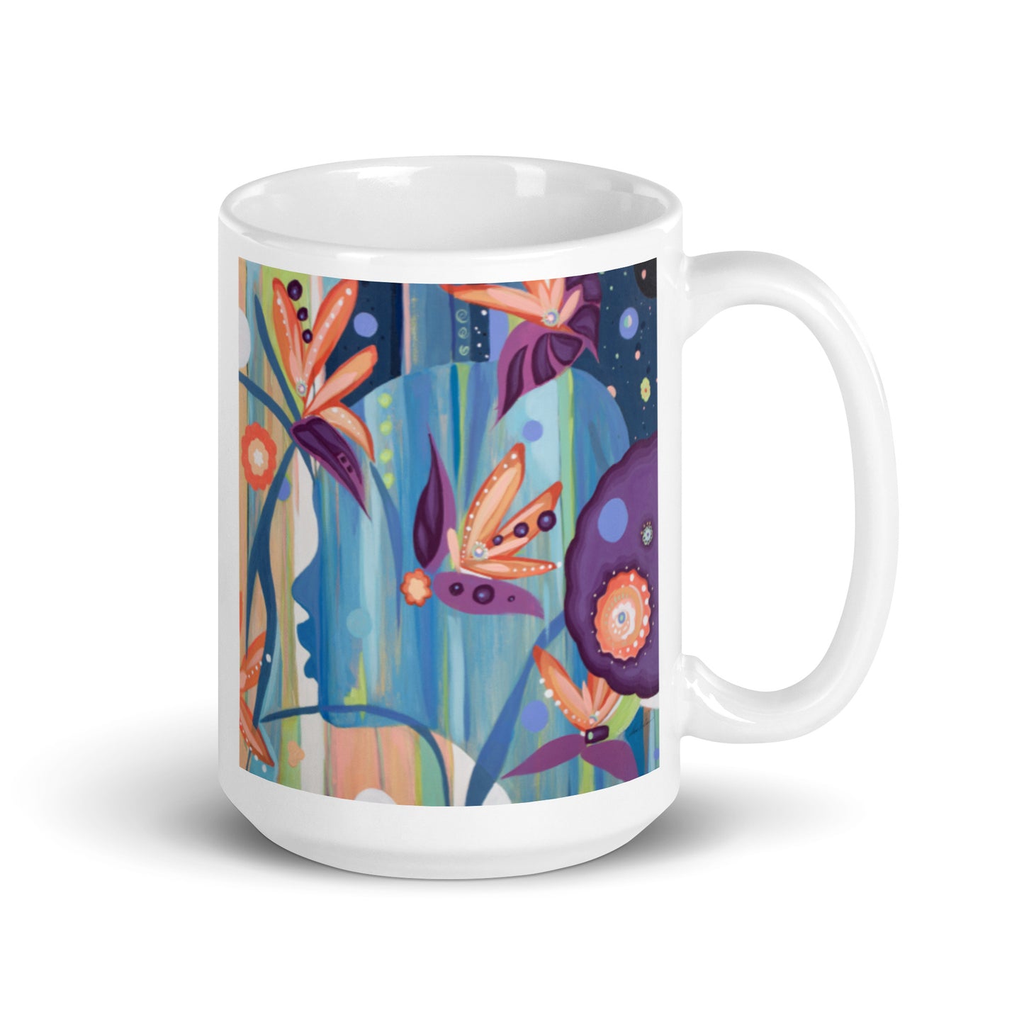 The Introvert, White glossy mug