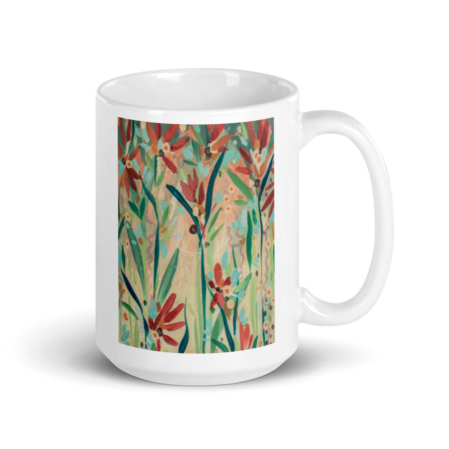 Footsteps in the Distance, 2-3 White glossy mug