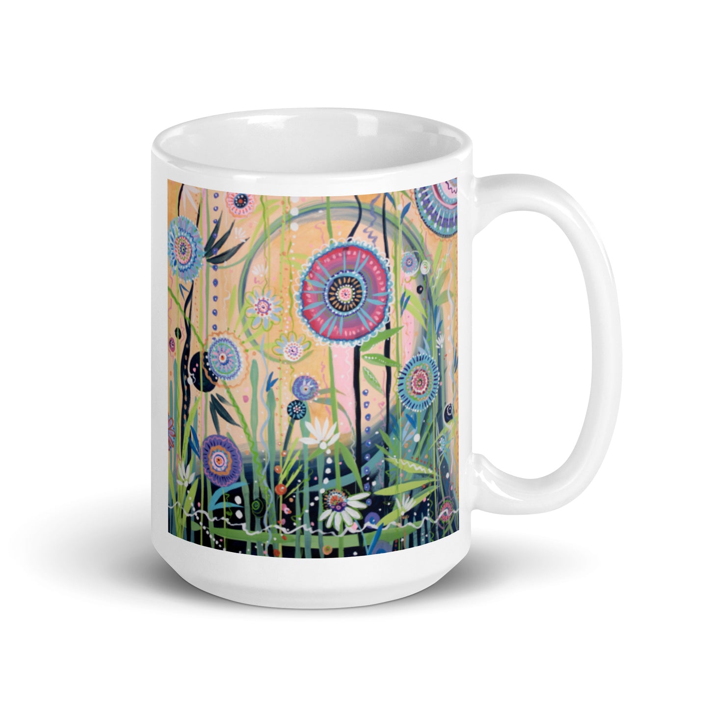 Song of Spring, White glossy mug