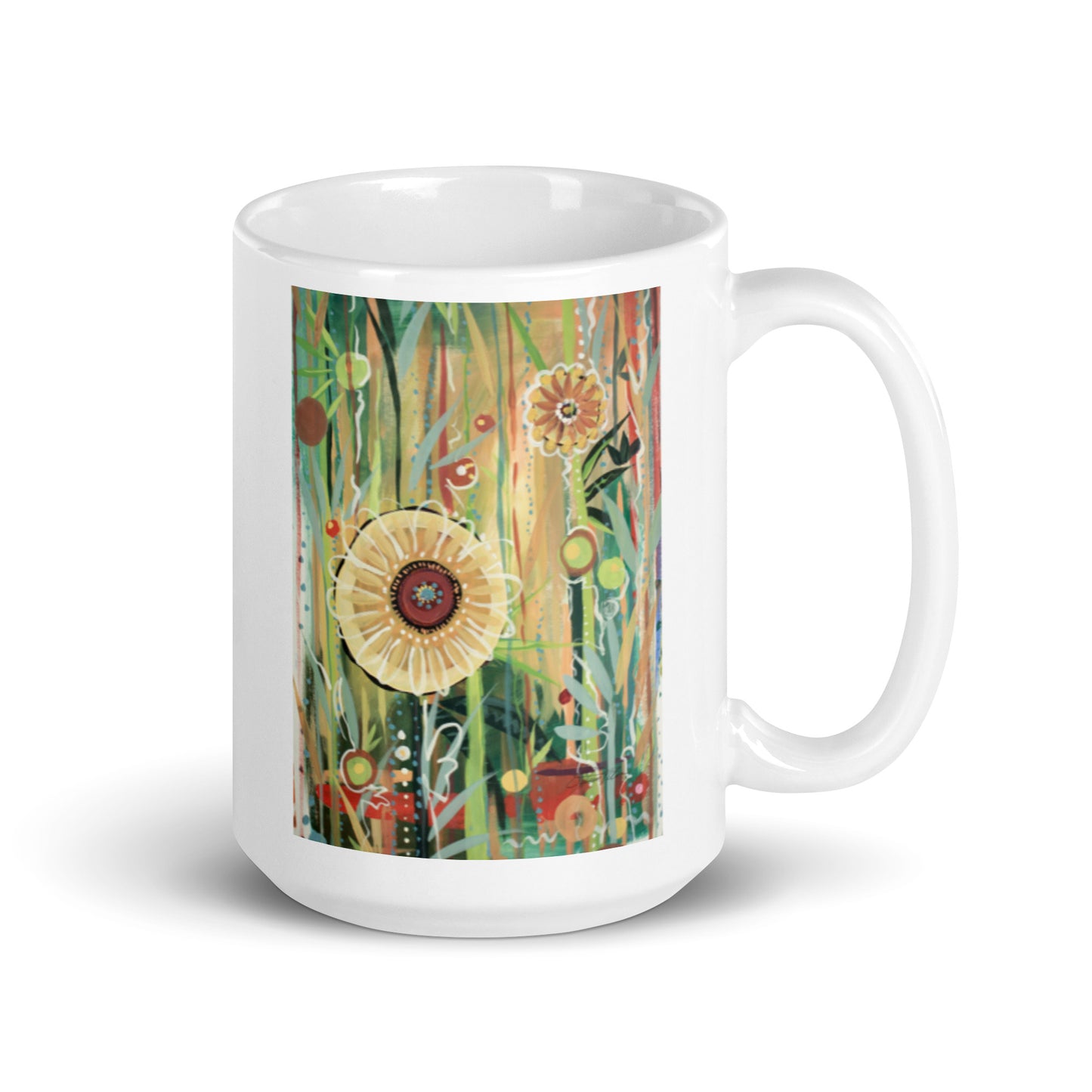 Bling, White glossy mug