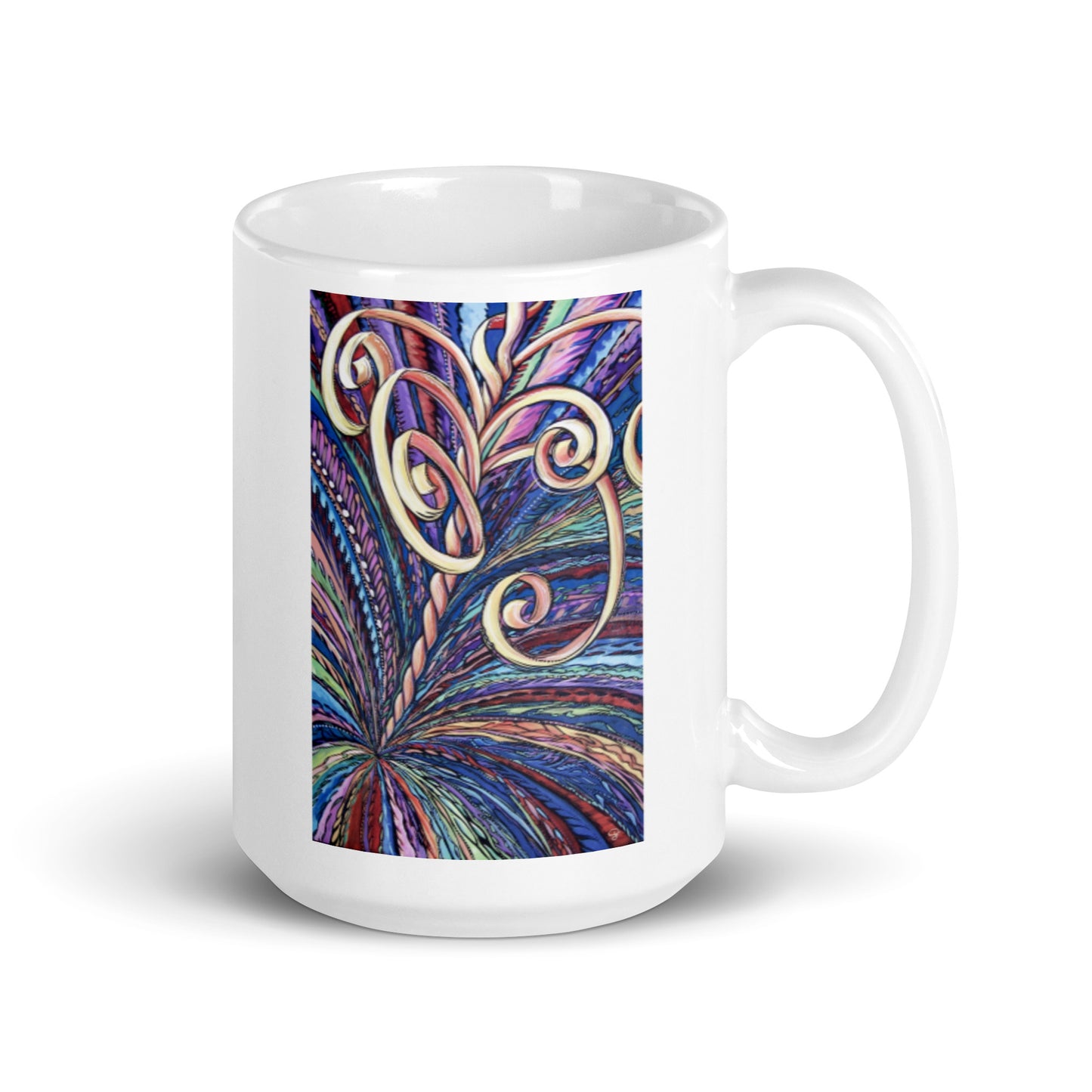 Shine, White glossy mug