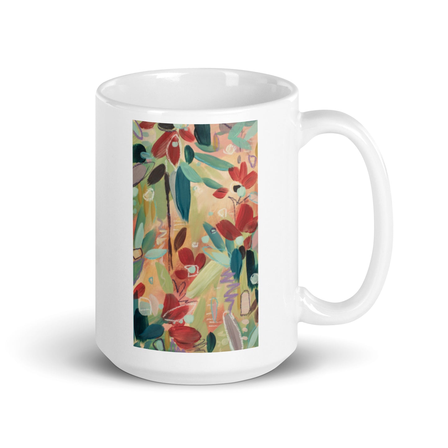 Asking for Flowers, White glossy mug