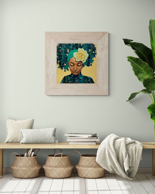 SILENCED, Original abstract abstract canvas for sale, Abstract Art floral, Abstract face