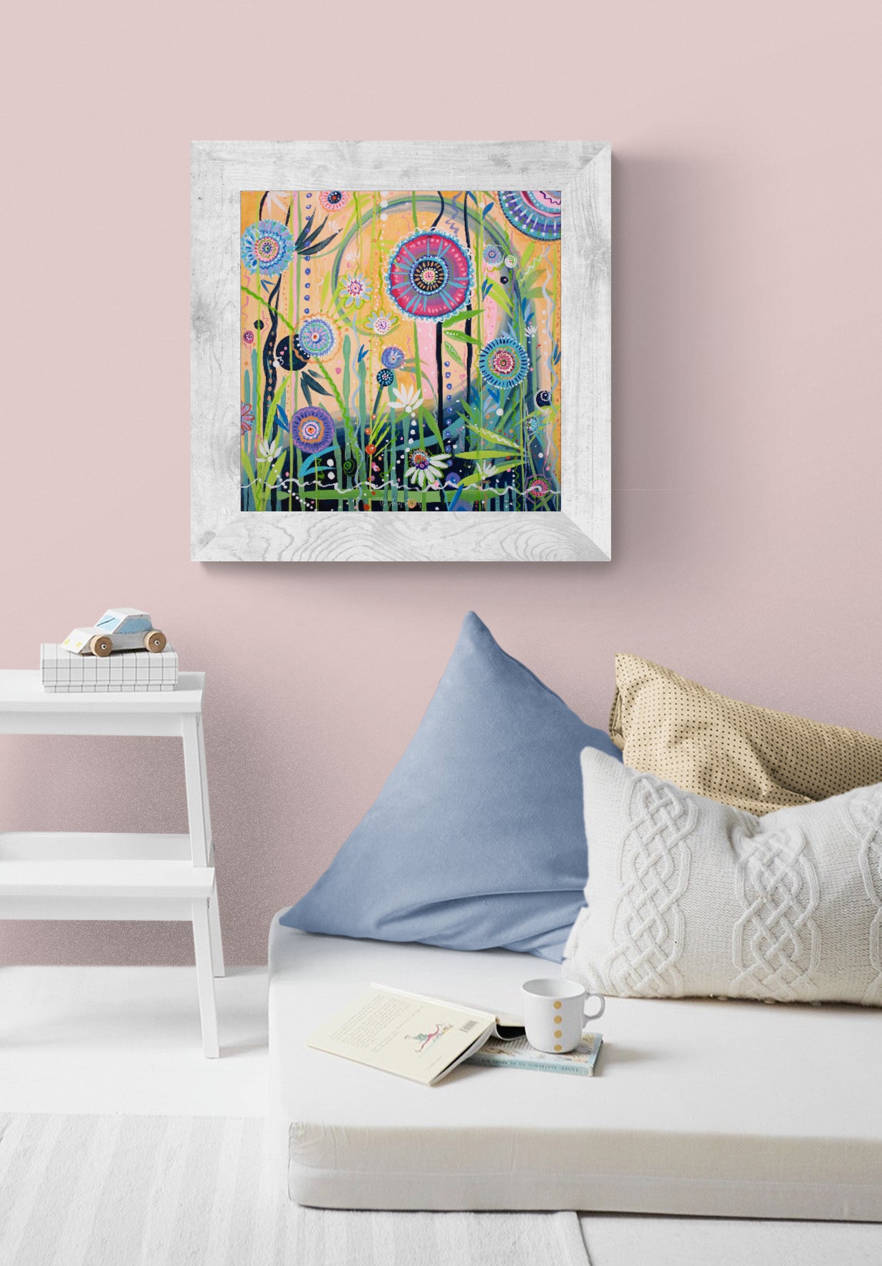 SONG OF SPRING, Original abstract canvas painting for sale, Abstract Art floral