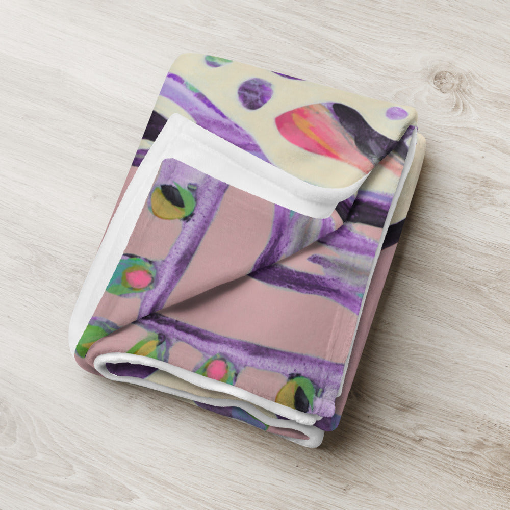 Dove, Purple Throw Blanket