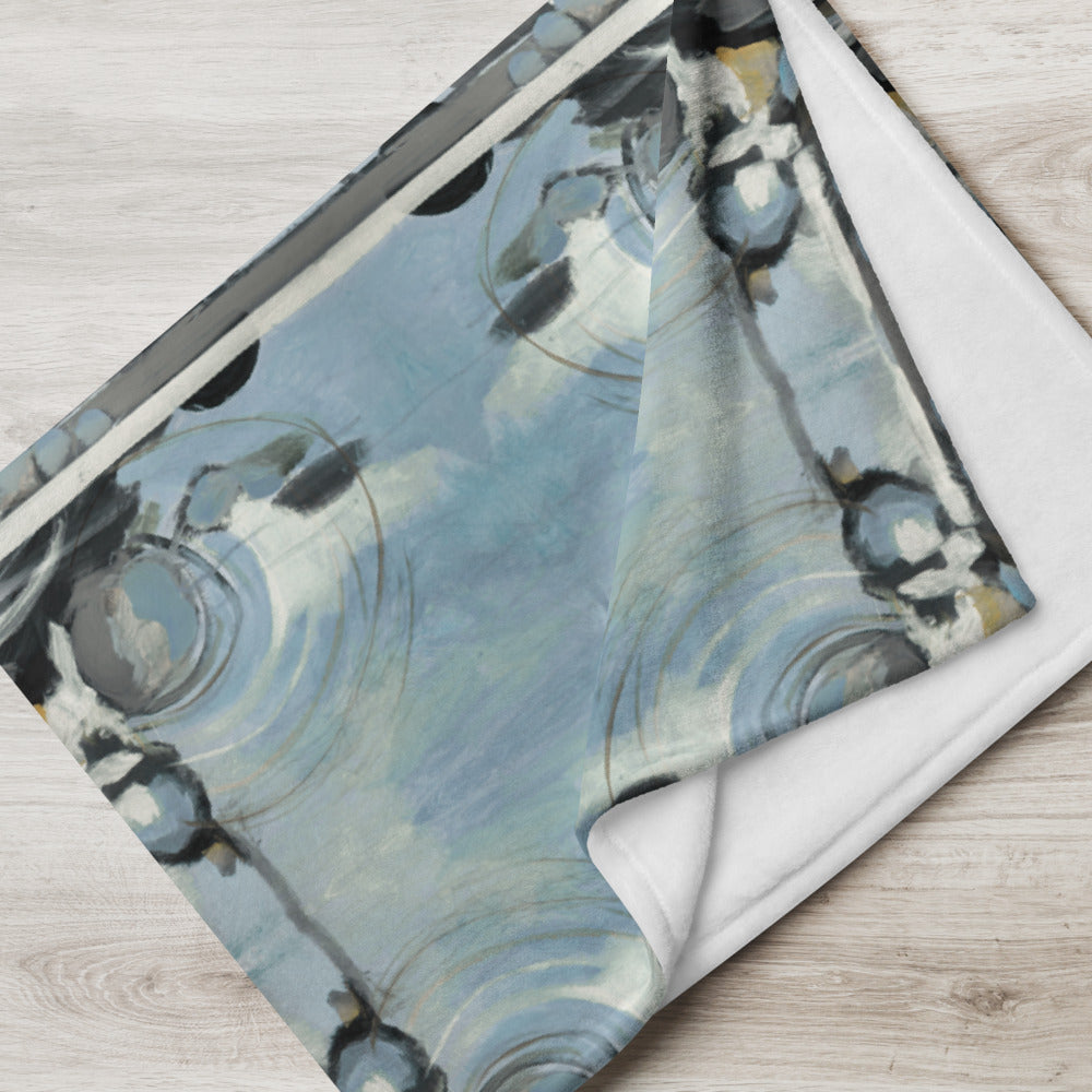 Soothe the soul, Blue Throw Blanket