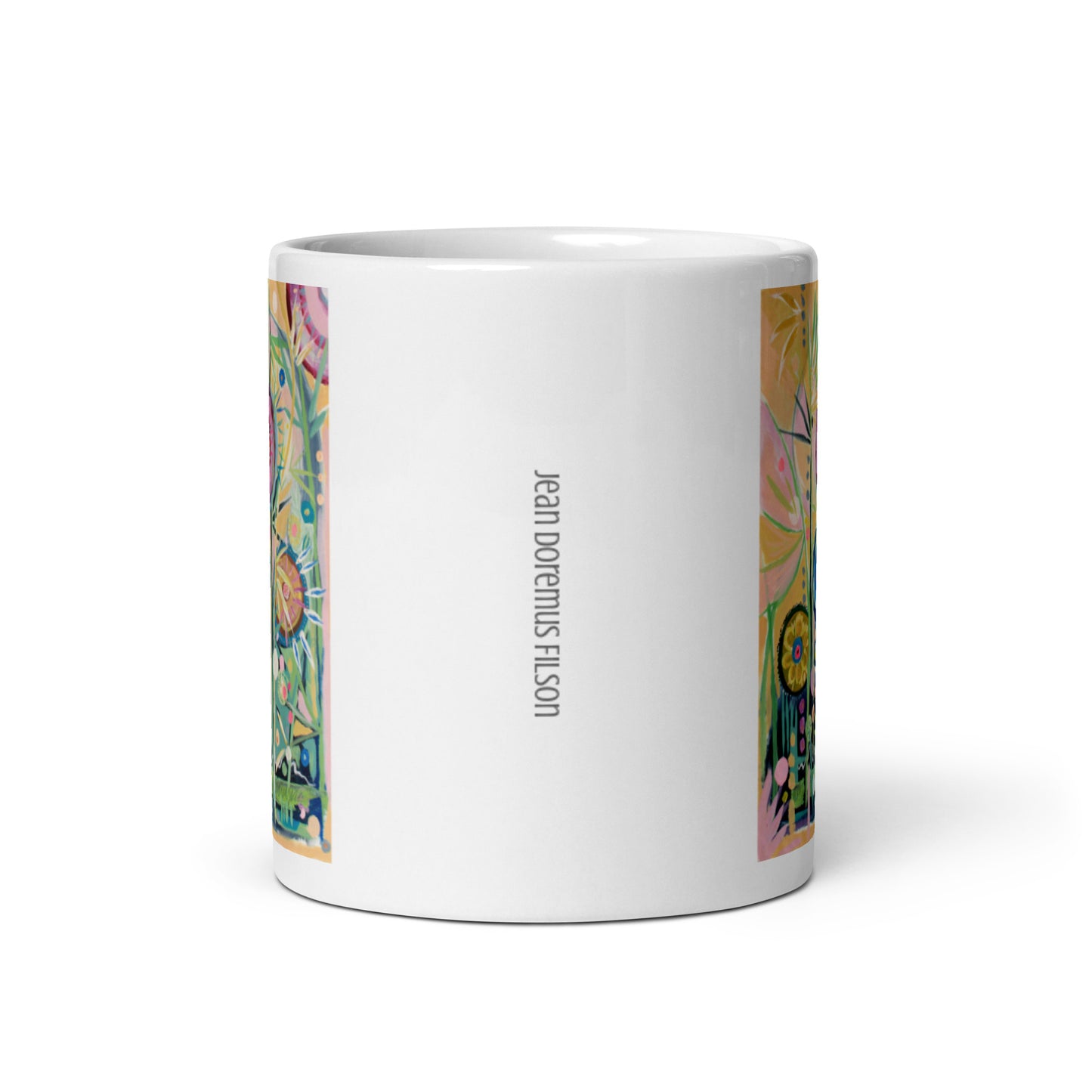 Efflorescence, White glossy mug